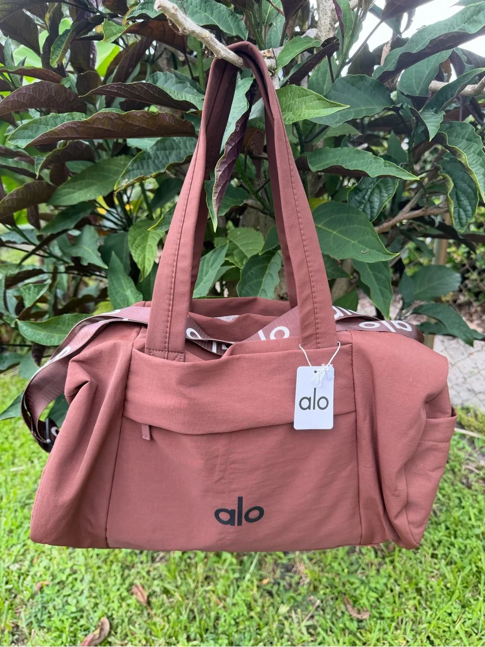 ALO Yoga Rust Brown Travel Duffel Bag